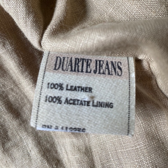 GORGEOUS DUARTE JEANS TEXTURED REAL LEATHER JACKET - L - Picture 8 of 9